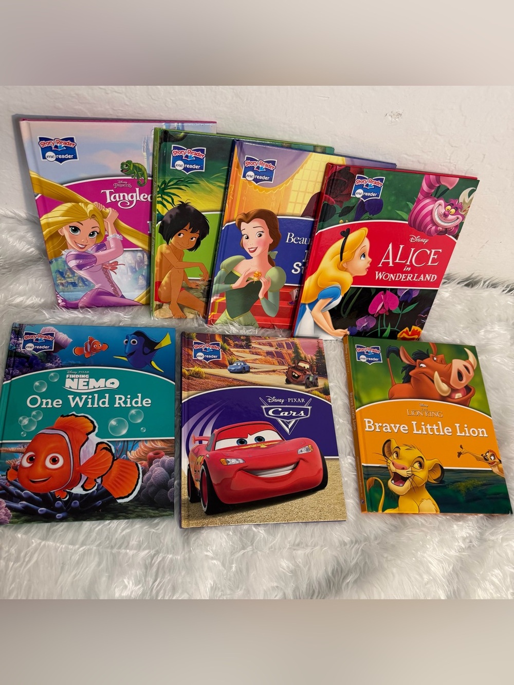 Lot of 7 Disney Story Reader Me Reader Hardcover Books - BOOKS ONLY NO SOUND PAD